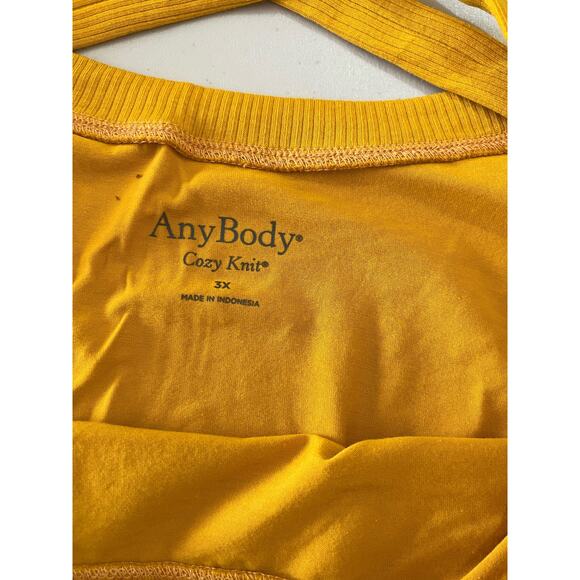 Anybody Cozy Knit Criss Cross Back Long Sleeve Top GOLDEN NWOT SIZE 3XL - Picture 6 of 9